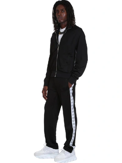 Shop Versace Pants In Black Polyester
