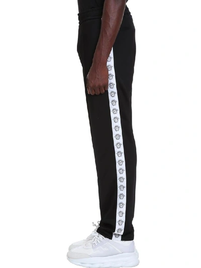 Shop Versace Pants In Black Polyester