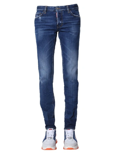 Shop Dsquared2 Slim Fit Jeans In Blu