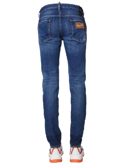 Shop Dsquared2 Slim Fit Jeans In Blu