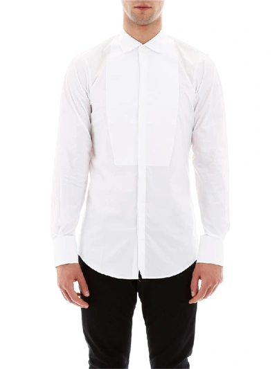Shop Dsquared2 Shirt With Plastron In White (white)