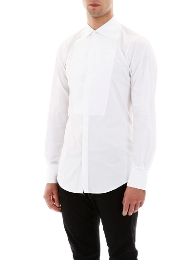 Shop Dsquared2 Shirt With Plastron In White (white)