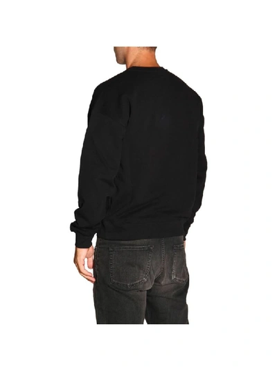 Shop Moschino Couture Crewneck Sweatshirt With Logo Print In Black