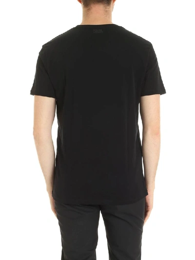 Shop Karl Lagerfeld T-shirt Con Stampa Karlito In Nero