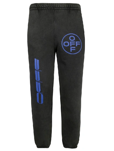 Shop Off-white Hardcore Carab Short Leg Trousers In Black/blue