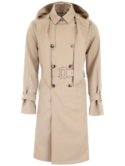 Shop Valentino Wool Coat In Iced Coffe (brown)