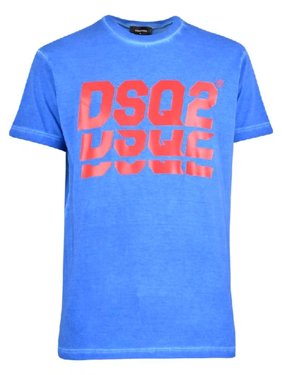 Shop Dsquared2 Branded T-shirt In Blue