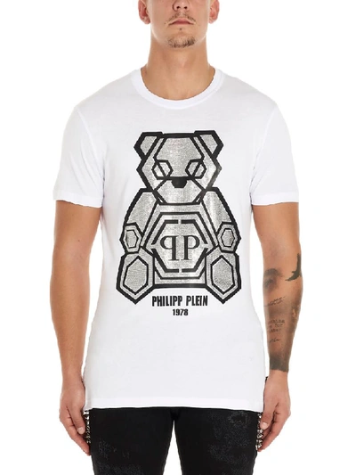 Shop Philipp Plein Teddy Bear T-shirt In White