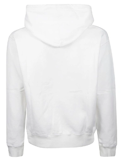 Shop Dsquared2 Smiley Maple Leaf Hoodie In White/red