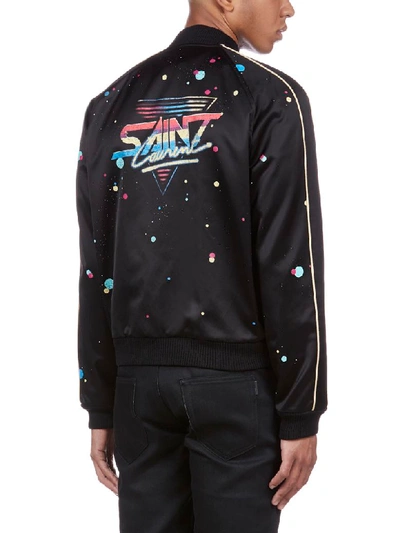 Shop Saint Laurent Jacket In Noir Multico