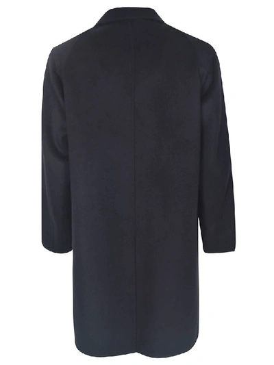 Shop Aspesi Single Breasted Buttoned Coat In Black