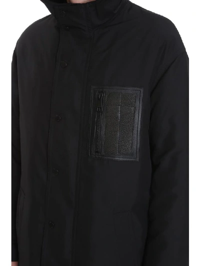 Shop Neil Barrett Coat In Black Polyamide