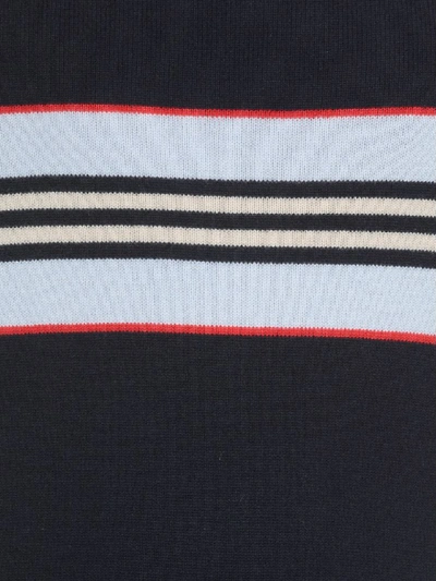 Shop Burberry Icon Stripe Sweater In Navy