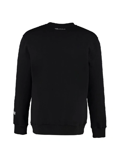 Shop Lanvin Printed Cotton Sweatshirt In Black