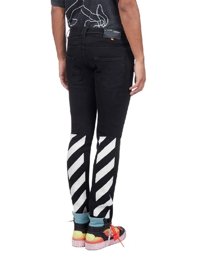 Shop Off-white Jeans In Black White