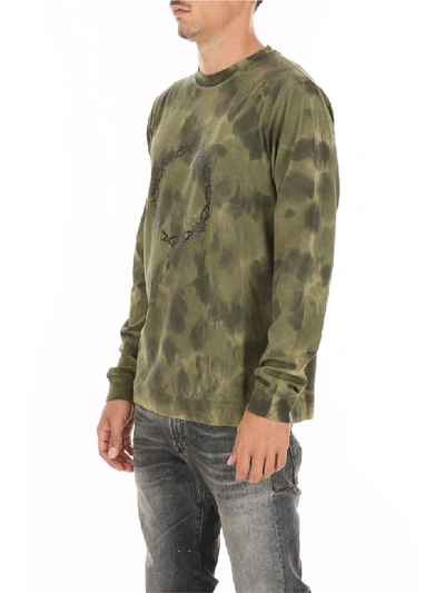 Shop Alyx Camouflage Long-sleeved T-shirt In Camo Sponge (green)