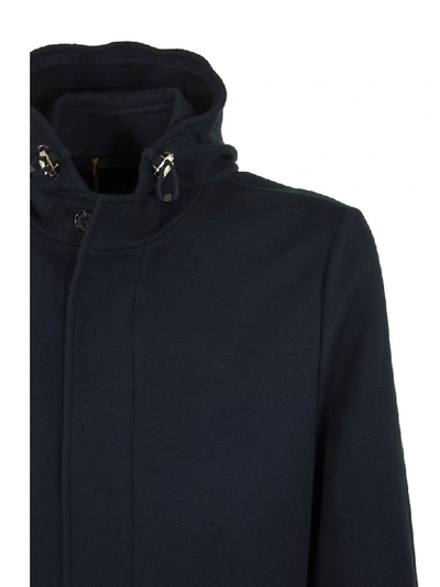 Shop Loro Piana Warwick Parka Coat In Dark Blue