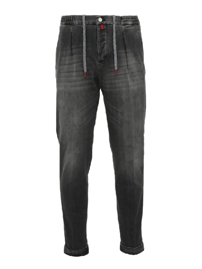 Shop Kiton Jeans In Grey