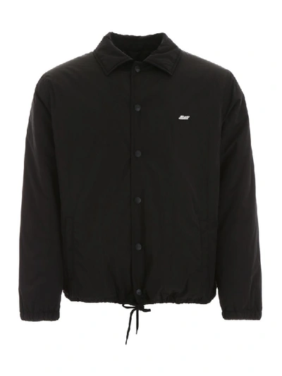 Msgm Black Oversize Jacket In Nero (black)