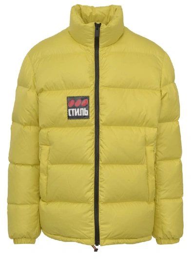 Shop Heron Preston Down Jacket In Yellow