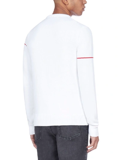 Shop Givenchy Logo Sweater In White Red Black