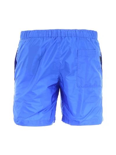 Shop Prada Nylon Swim Shorts In Bluette (blue)