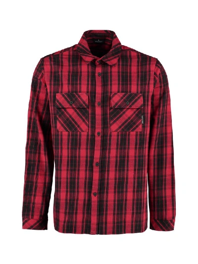 Shop Marcelo Burlon County Of Milan Checked Cotton Shirt In Red