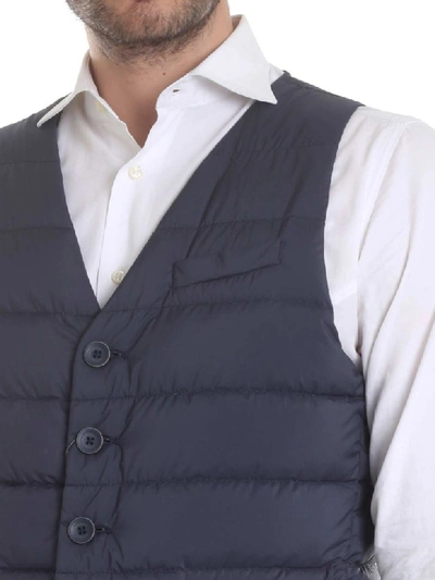 Shop Herno Padded Waistcoat In Blue