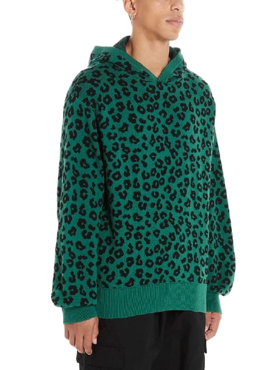 Shop Just Don Jungle Leopard Hoodie In Green