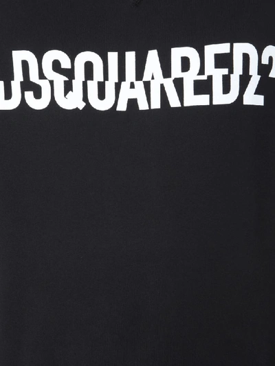 Shop Dsquared2 Sweatshirt With Logo Print In Nero