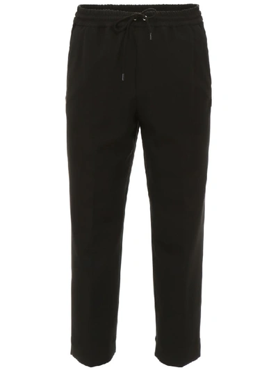 Shop Kenzo Cropped Trousers In Noir (black)