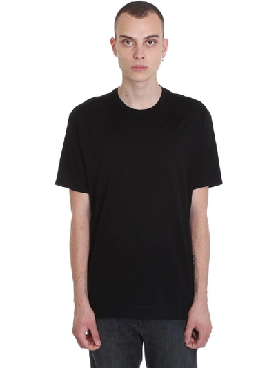 Shop Z Zegna T-shirt In Black Cotton