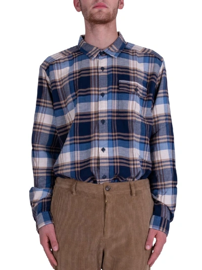 Shop Patagonia Long-sleeved Lightweight Fjord Flannel Shirt In Blu/beige