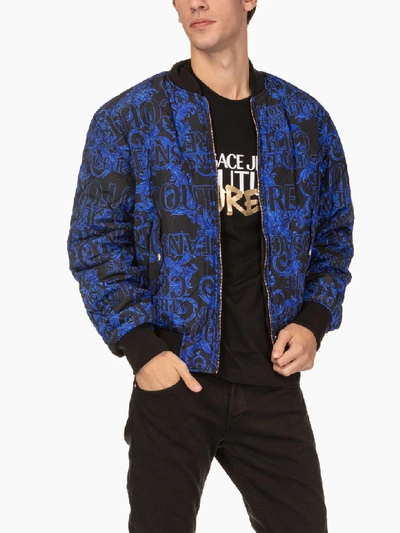Shop Versace Jeans Couture Man Jacket In Bicolor