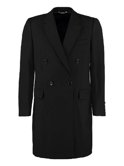 Shop Dolce & Gabbana Virgin Wool Coat In Black