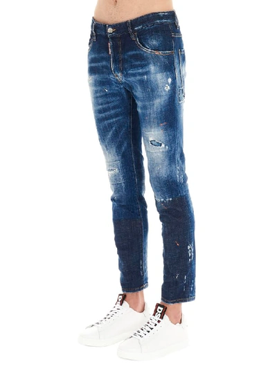 Shop Dsquared2 Skater Jeans In Blue