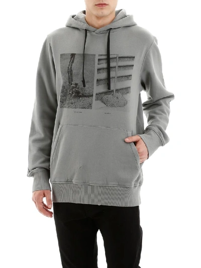 Shop Alyx Printed Hoodie In Grey (grey)