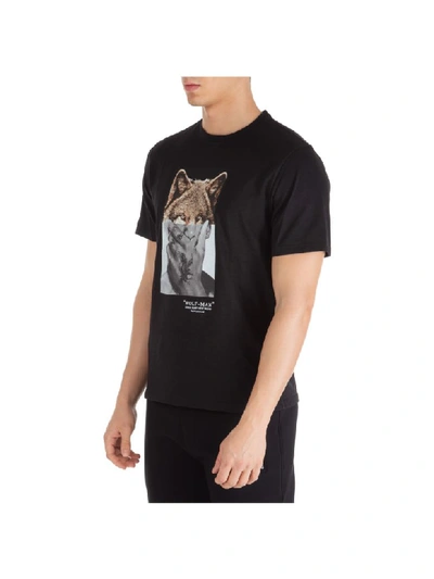 Shop Neil Barrett Wolf-man T-shirt In Nero