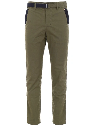 Shop Sacai Oxford Trousers In Kahki (green)