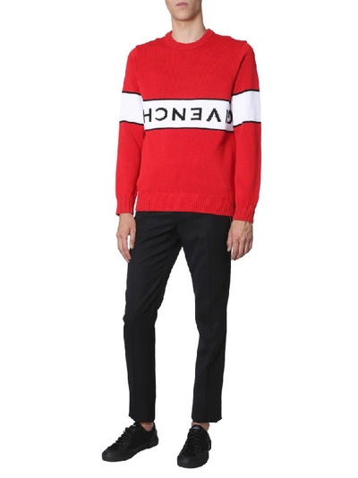 Shop Givenchy Top Knit Sweater In Rosso