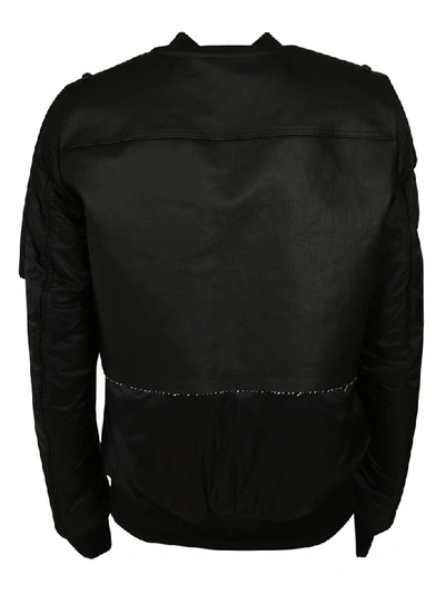 Shop Rick Owens Flight Bomber In Black/silver