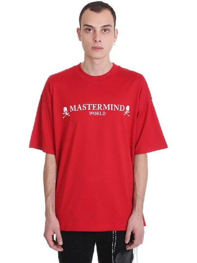 Shop Mastermind Japan T-shirt In Red Cotton
