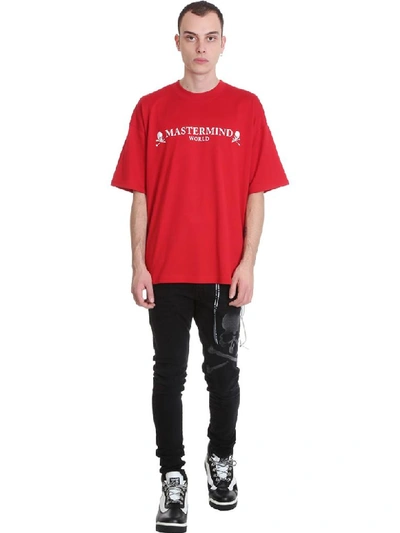 Shop Mastermind Japan T-shirt In Red Cotton