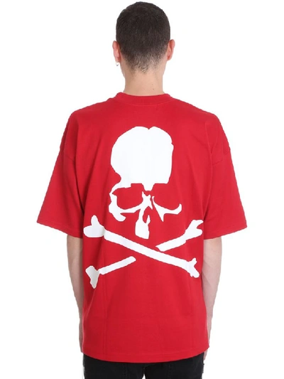 Shop Mastermind Japan T-shirt In Red Cotton