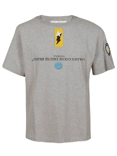 Shop Golden Goose Printed T-shirt In Grey