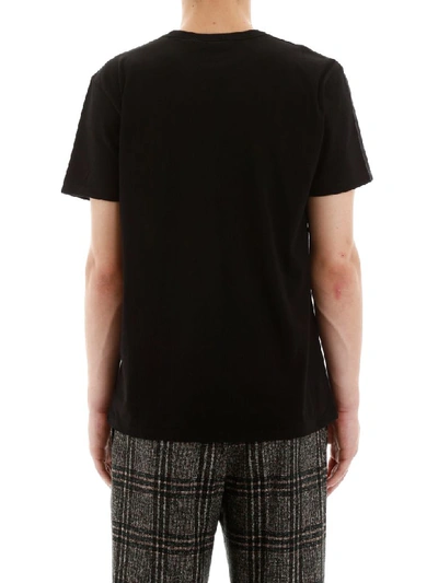 Shop Maison Kitsuné T-shirt With Fox Patch In Black (black)