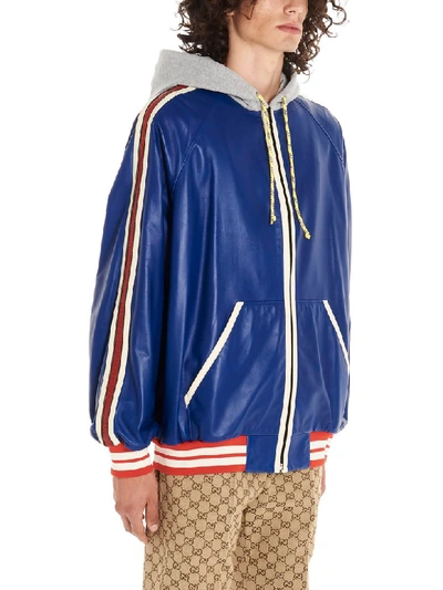 Shop Gucci Fake Jacket In Blue