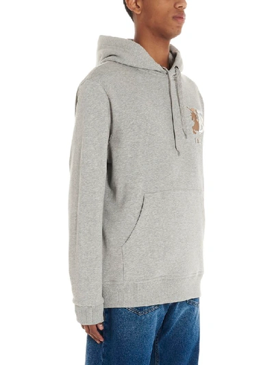 Shop Burberry Hunter Hoodie In Grey