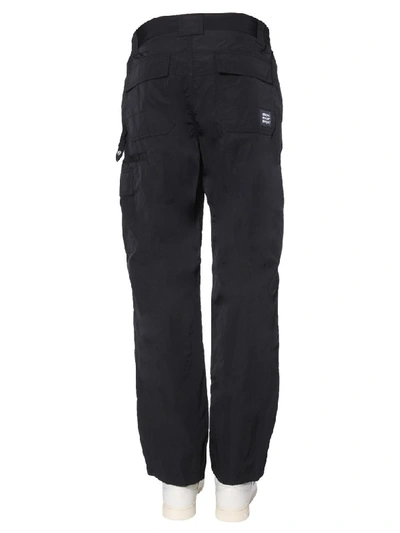 Shop Msgm Pants With Cargo Pockets In Nero