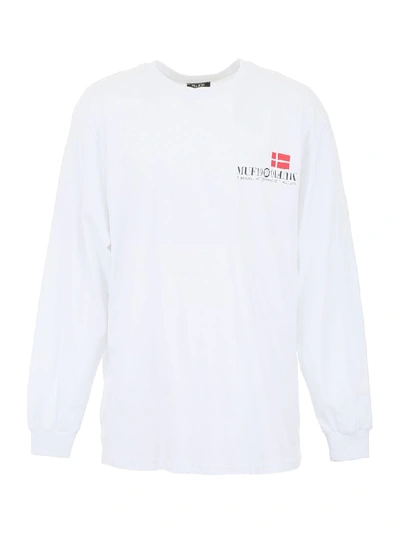 Shop Muf10 Long-sleeved Dk T-shirt In White (white)